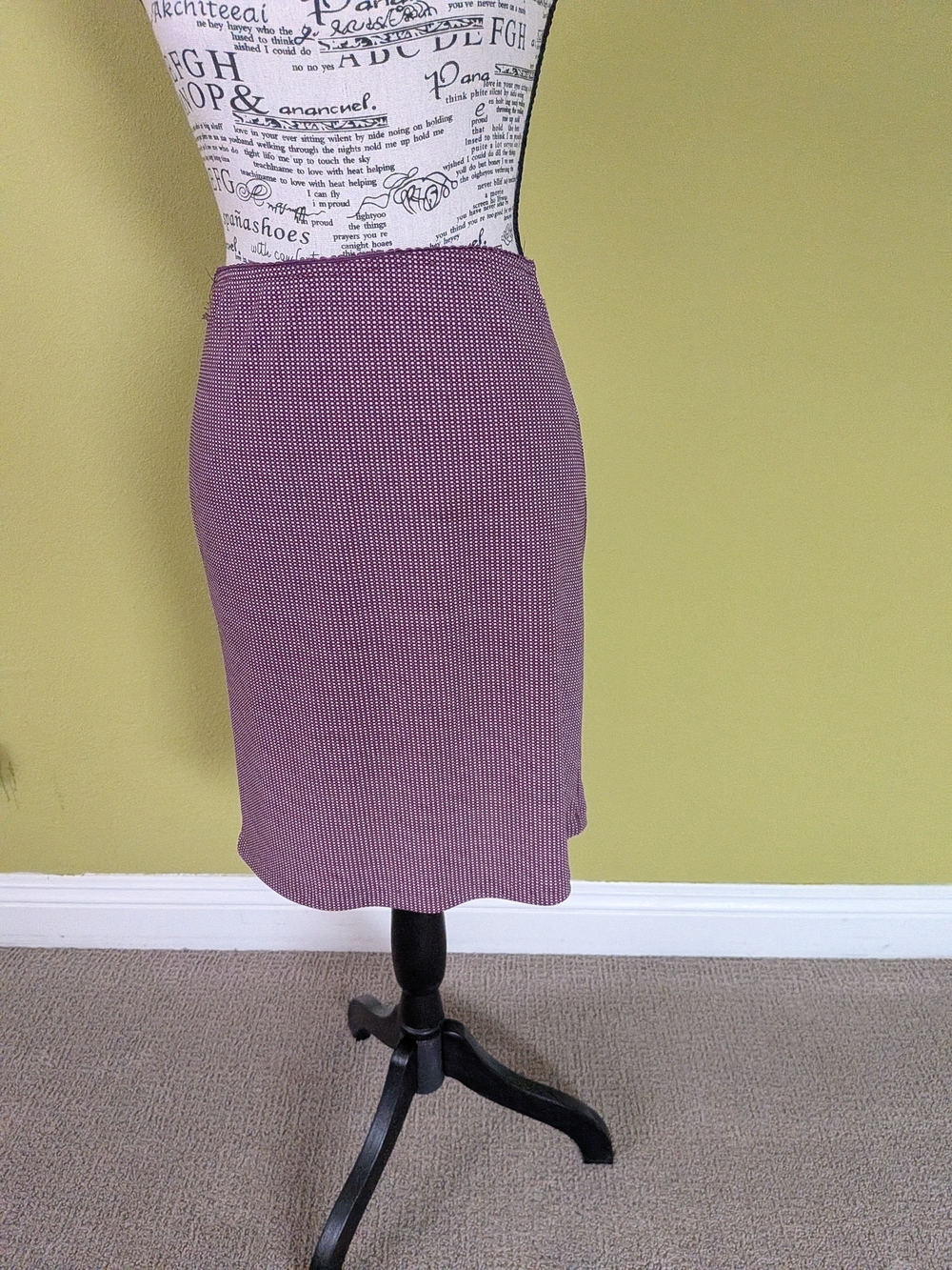 Old Navy Purple Textured Pencil Skirt